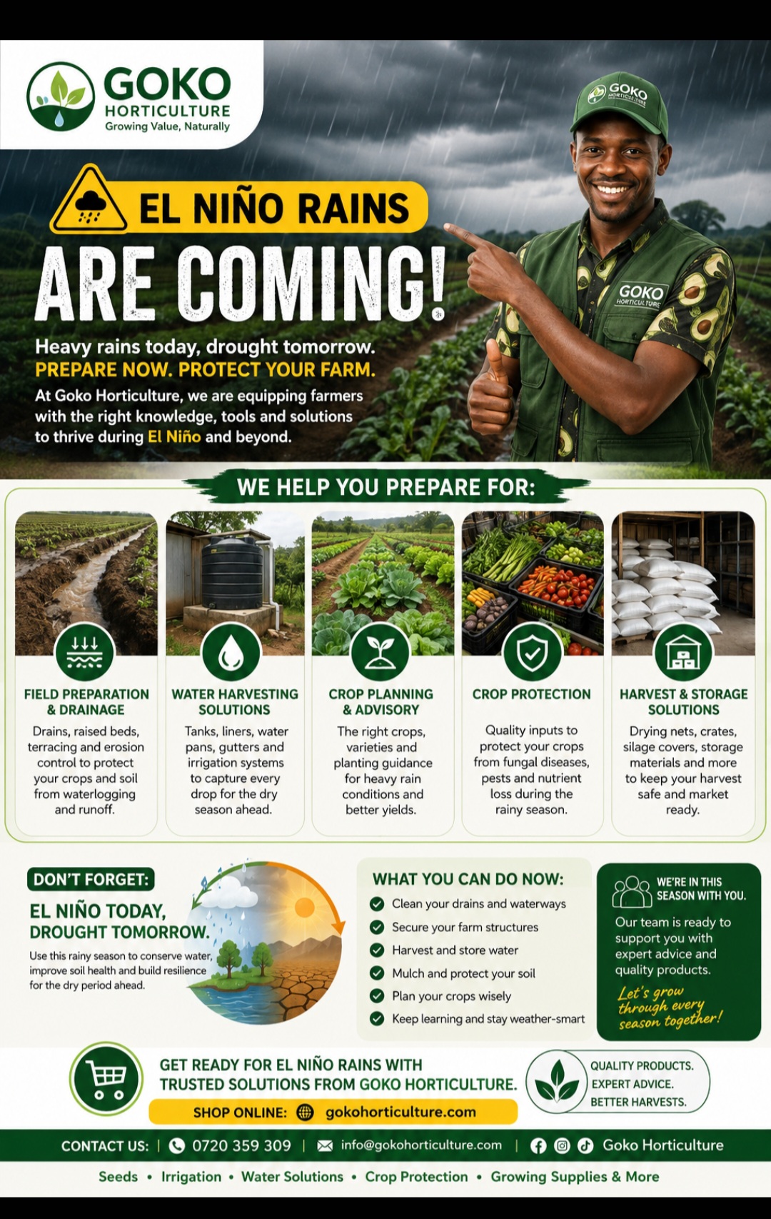 El Niño Farming Tips: How Kenyan Farmers Can Prepare for Heavy Rains and Drought